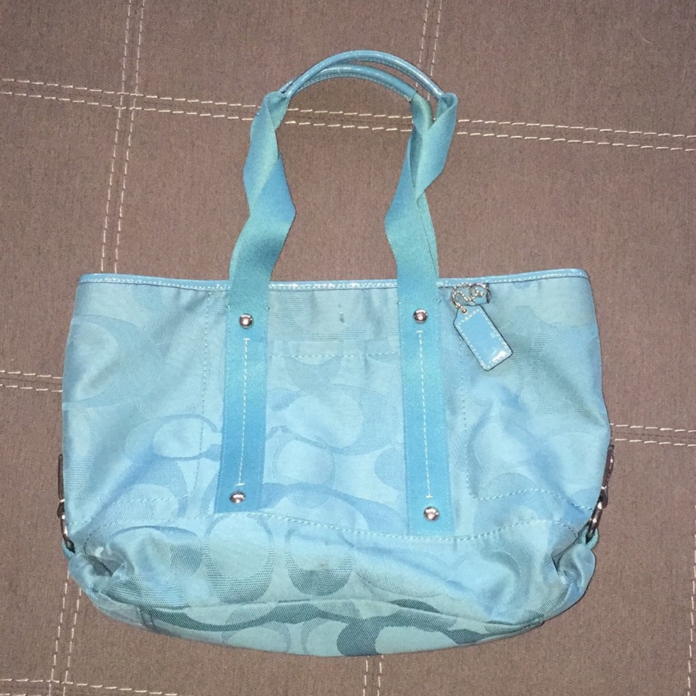 Turquoise Coach Purse